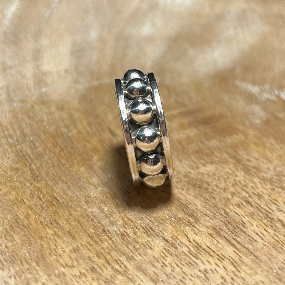 *SOLD* Taxco Mexico 925 Sterling Silver Round Ball Dome Ring - Picture 9 of 13